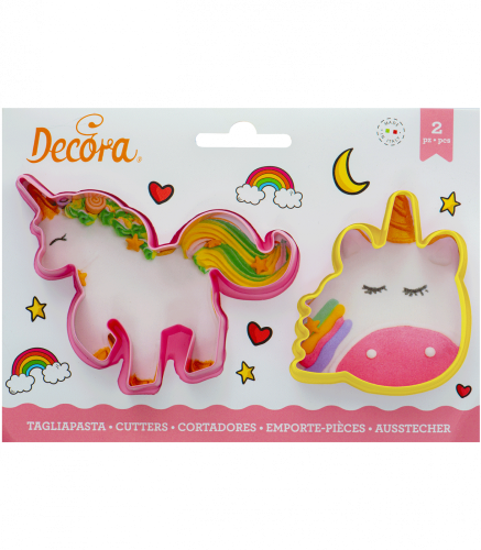 Cookie cutter set unicorn, 2 pieces