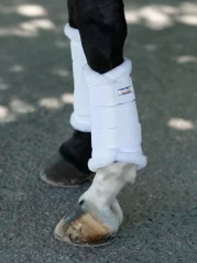 Brushing Boots Equestrian Stockholm White Silver