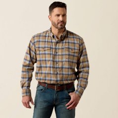 Pánská košile Ariat Rebar Flannel DuraStretch Work FIELD KHAKI