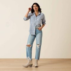 Ariat REAL Billie Jean Damenhemd, Blaukristall