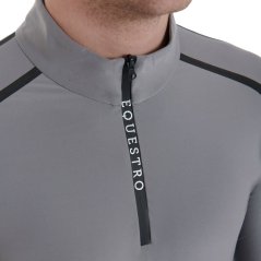 Herren Slim Fit Langarm-Trainingspolohemd Equestro