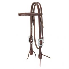 Western bridle WEAVER Working Tack Straight Browband Headstall