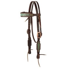Westernzaum WEAVER Turquoise Croc