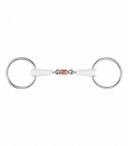 Water snaffle EQUIMOUTH double broken with copper roller