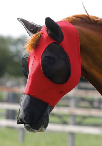 Elastická maska proti hmyzu s krytem nosu Premier Equine Lycra