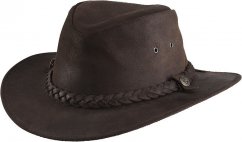 Westernový klobouk RANDOL'S Oiled Suede kožený hnědý