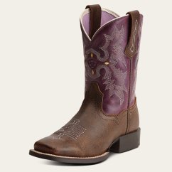 Ariat Tombstone Kids Western Boots Plum