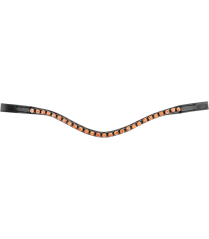 Star Rosegold Leather Bridle with English Noseband