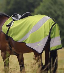 Reflexná bedrová deka Premier Equine – Yellow/Silver – M
