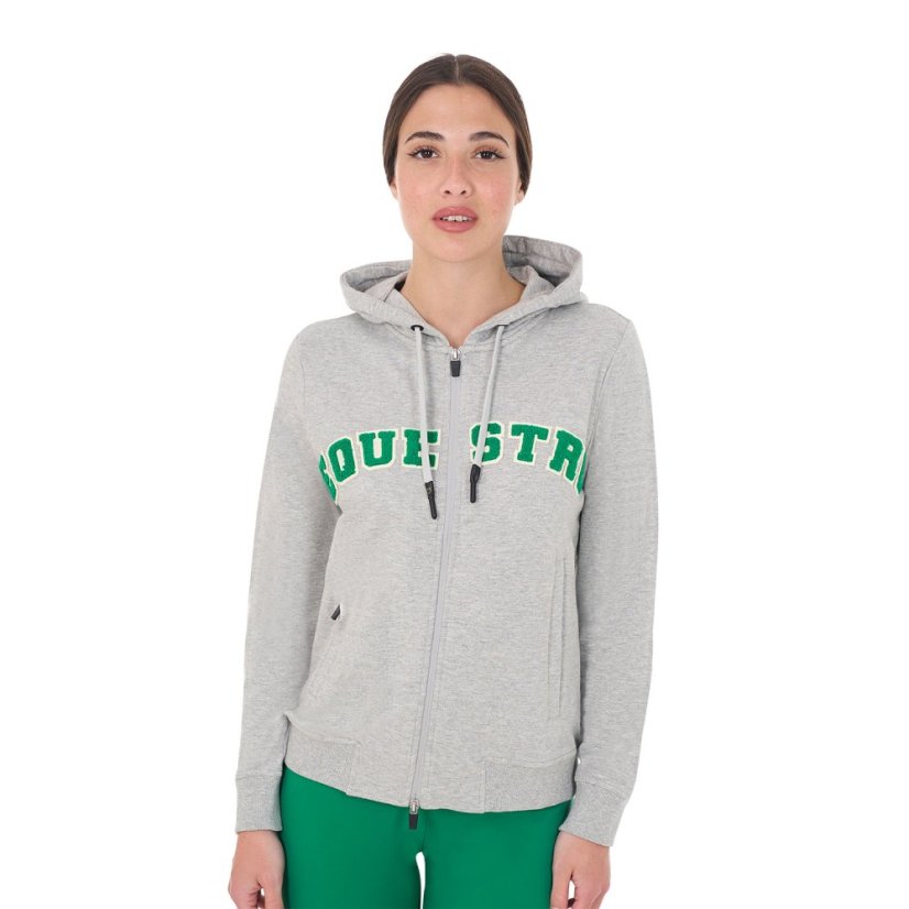 Equestro Damen-Sweatshirt Logo zipper