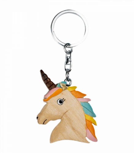 Keychain unicorn head