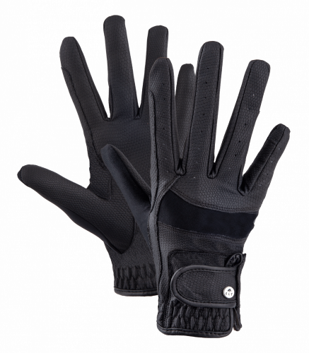 Jezdecké rukavice ELT Magnetize - Barva: černá, Rozměr: L