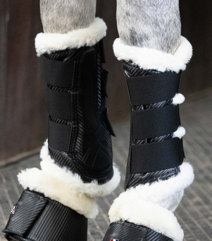 Kamaše s beránkem Premier Equine Techno Wool - bílé L