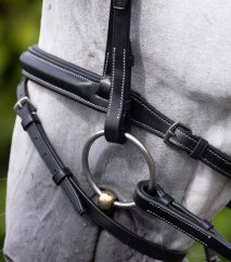 Premier Equine Padded Noseband for Pro Elevator Bridle – Black