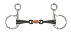 Baucher Shires 2x angled bit with copper center, 16mm