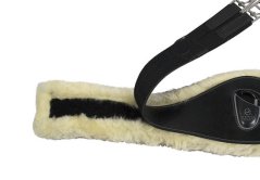 Anatomický podbřišník kožený Acavallo s beránkem Eco Wool