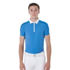 Equestro Herren-Slim-Fit-Polo-Shirt für Turniere