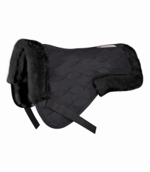 Saddle pad with synthetic fur