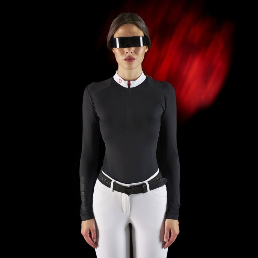 Equestro Ridertechnology women's zipped polo shirt