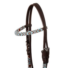 DIAMONDS BEADED OILED WESTERN BRIDLE
