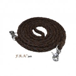 Leather braided reins F.R.A. jack