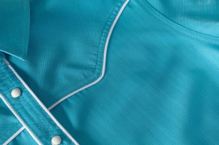 Dámská westernová košile A-07 - Color: azurová, Size: M