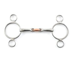Udidlo sněhulák 2x lomené s měděným středem Premier Equine