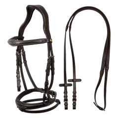 Equestro uzdečka soft stitched leather- COB