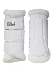 Brushing Boots Equestrian Stockholm White Silver