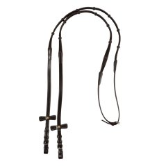 Leather reins with stoppers EQUESTRO