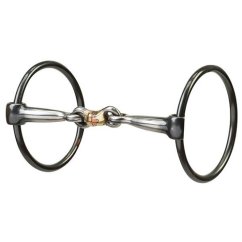 Ring Snaffle Bit with 5" Sweet Iron Dogbone Mouth with WEAVER