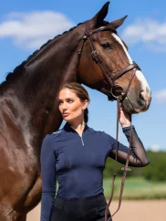 Dámské tričko s dlouhým rukávem Equestrian Stockholm  Air Breeze Midnight Blue