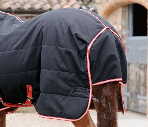 Stájová deka pro koně s vyšším krkem Premier Equine Lucanta 200g