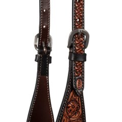 Westernová uzdečka jednouška Pool's FLORAL TOOLING