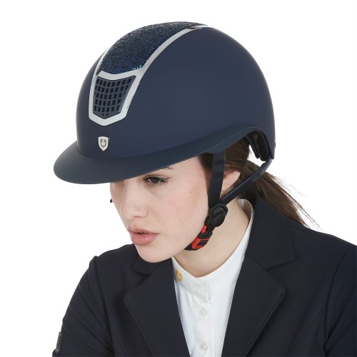 Riding helmet EQUESTRO Wide Visor with rhinestones