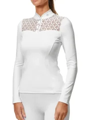Women's Competition T-shirt Equestrian Stockholm Crystal Champion White
