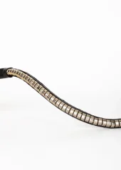 Kožená čelenka Makari METALLIC STEEL