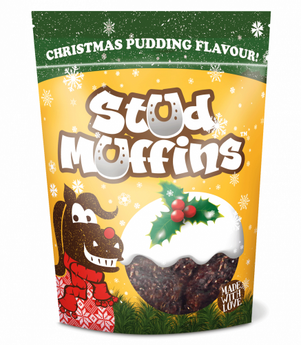 Stud Muffins s příchutí vánočního pudinku, 15 ks.