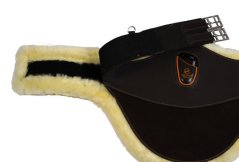 Podbřišník kožený Acavallo s beránkem Eco Wool