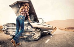 Dámské westernové jeans kalhoty DIAMOND