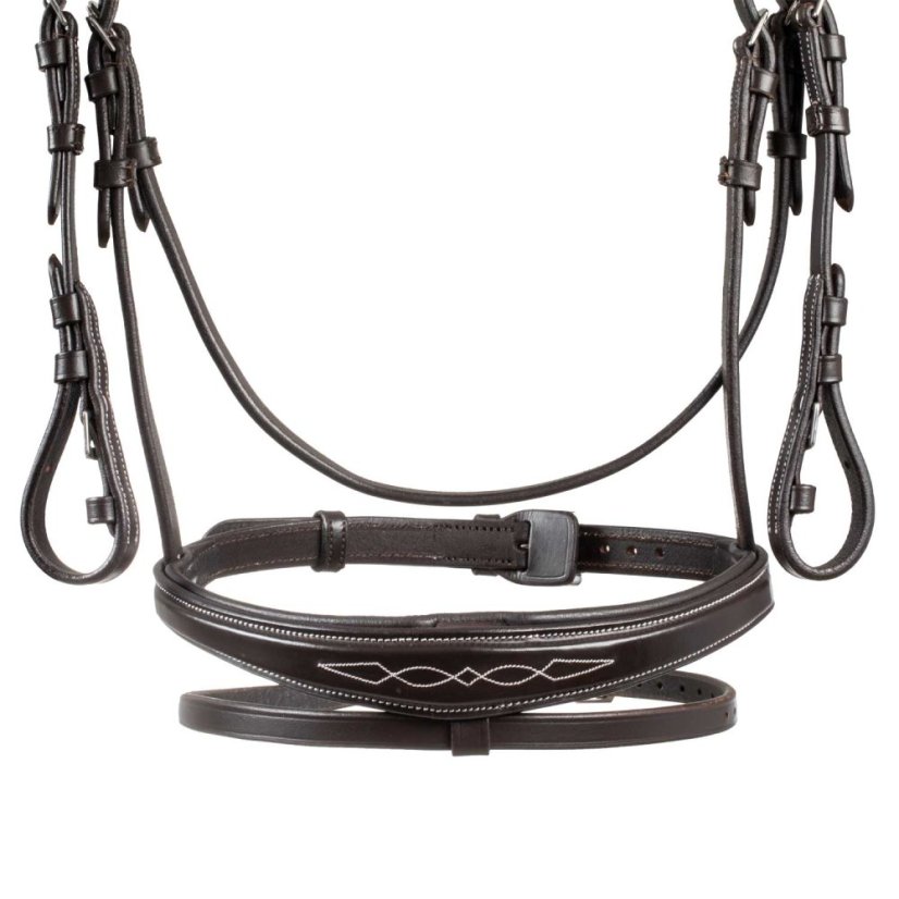 Equestro uzdečka soft stitched leather- COB