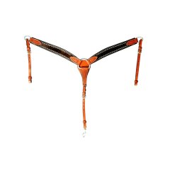 POOL'S Hairpad Western leather breastcollar