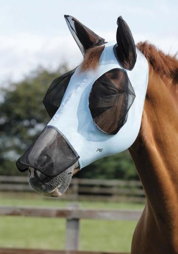 Elastická maska proti hmyzu s krytem nosu Premier Equine Lycra